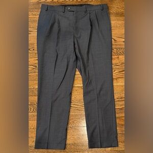 Lauren Ralph Lauren Stretch Comfort Wool Pleated Dress Pants Gray 41x32*
